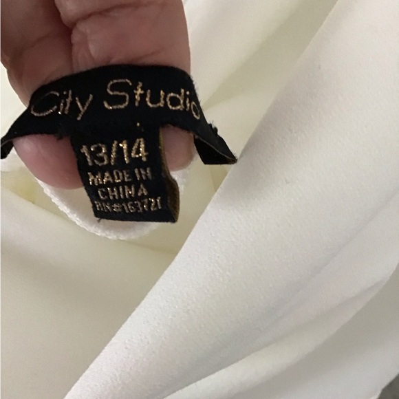 City Studio White Slip Dress with Spaghetti Straps for Weddings - Picture 4 of 4